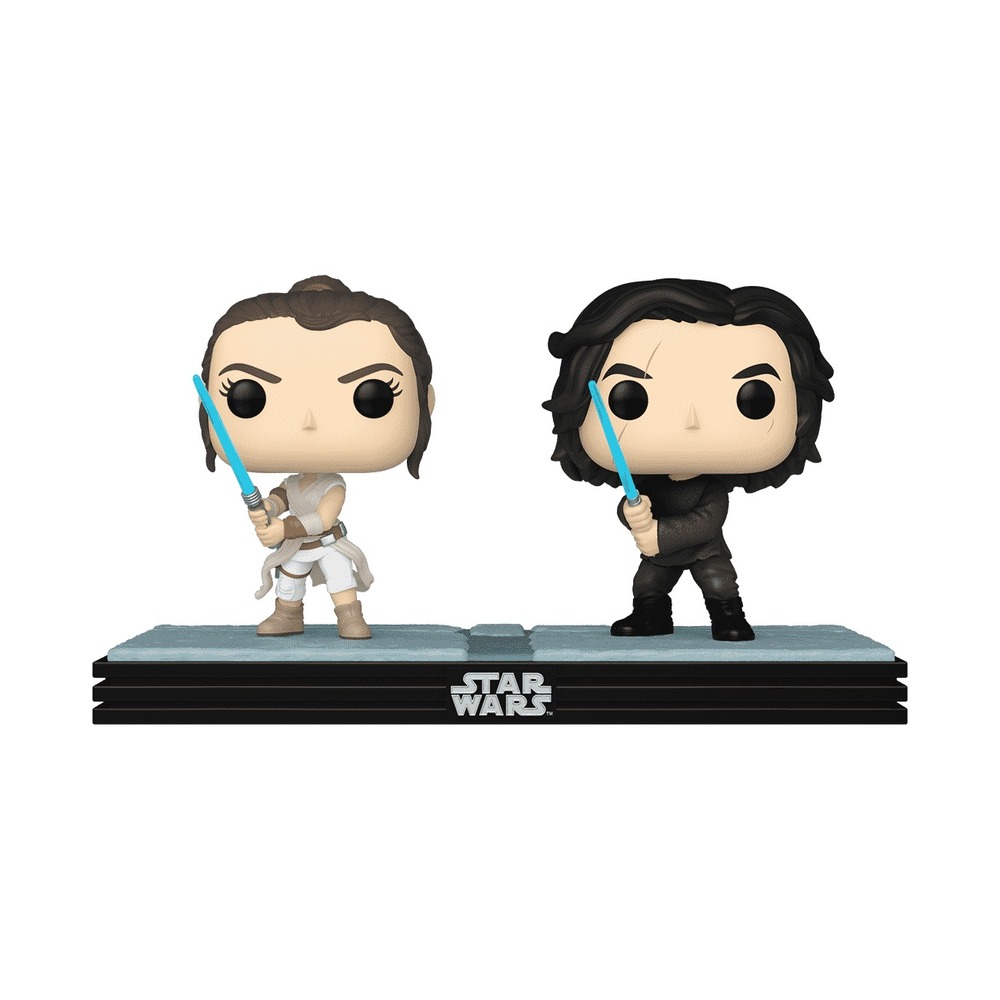Funko Pop Moments Star Wars Rey & Kylo Ren #758 Glow in the Dark Target Con New - Picture 3 of 4